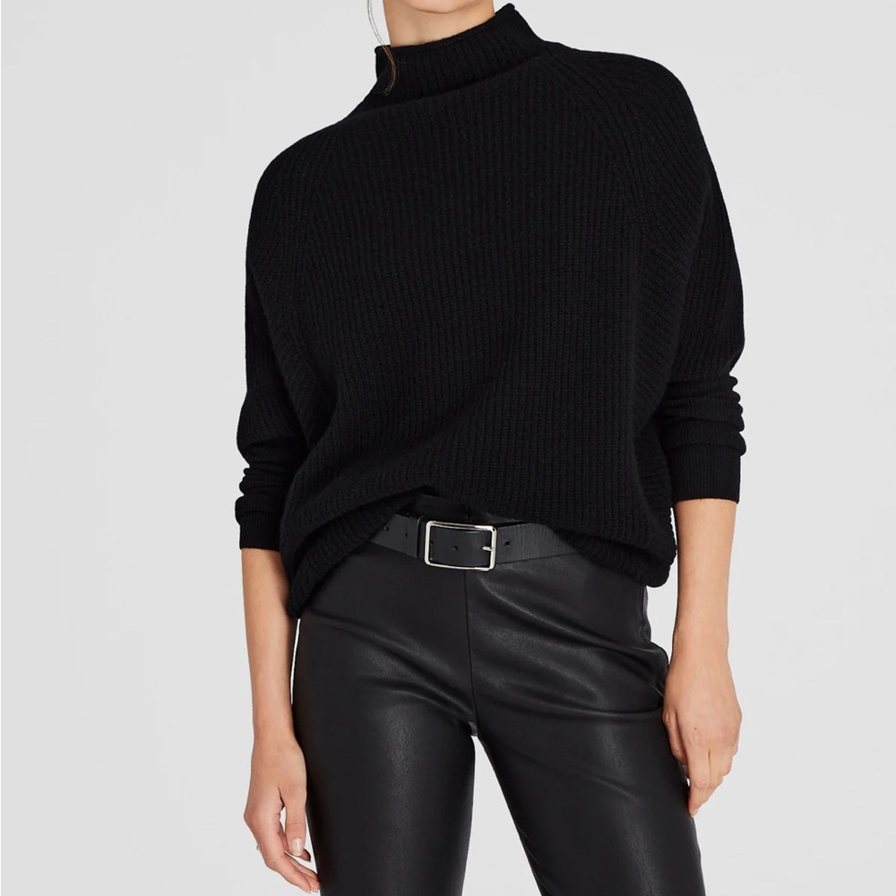 Club Monaco Black Cowl Neck Sweater